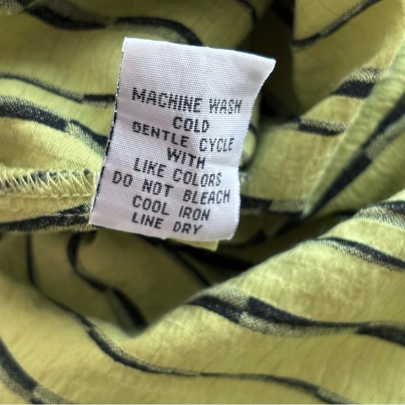 Habitat Striped Button Down Tunic Top Large Lagenlook Art To Wear - Picture 8 of 9